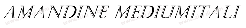 Amandine MediumItali字体转换